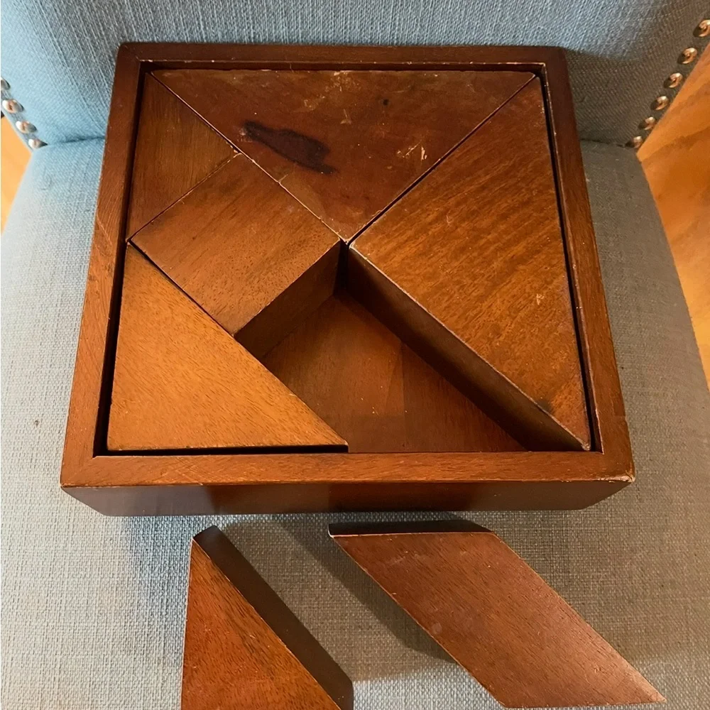 West Elm Tangram wooden puzzle